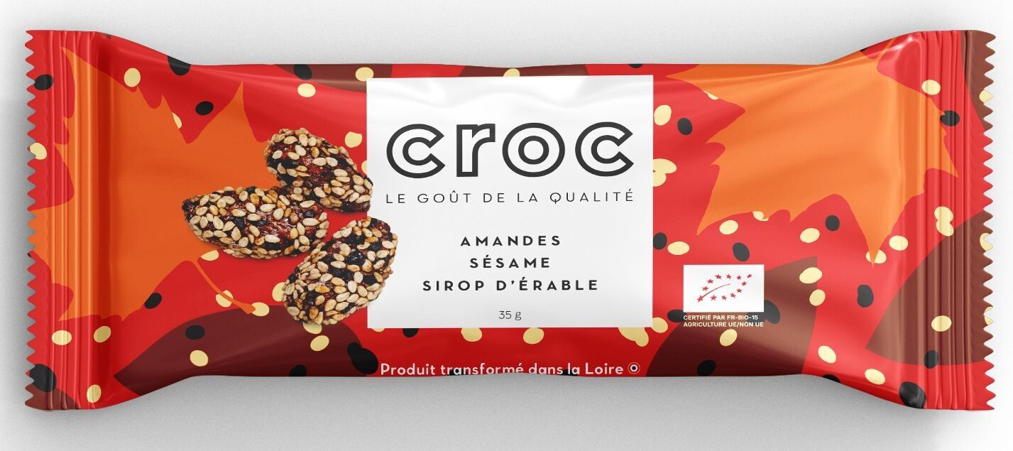 NEU!CROC Bio-Mandeln, Sesam und Ahornsirup – 35 g