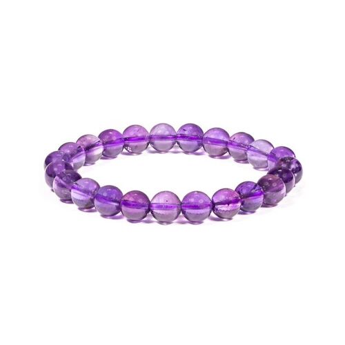 Lulimylia® - Bracelet en Améthyste Violette | Bienfaits Apaisants, Sérénité et Équilibre | Pierre Fine du Brésil | Mines Raisonnées