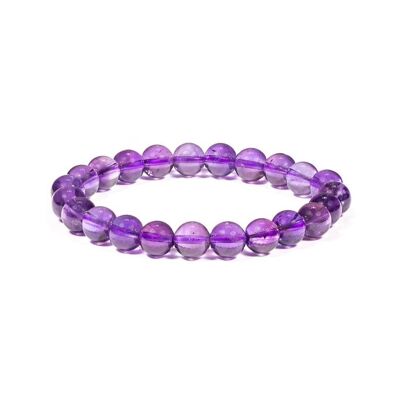 Lulimylia® - Violettes Amethyst-Armband | Beruhigende, gelassene und ausgleichende Wirkung | Feiner Stein aus Brasilien | Begründeter Bergbau