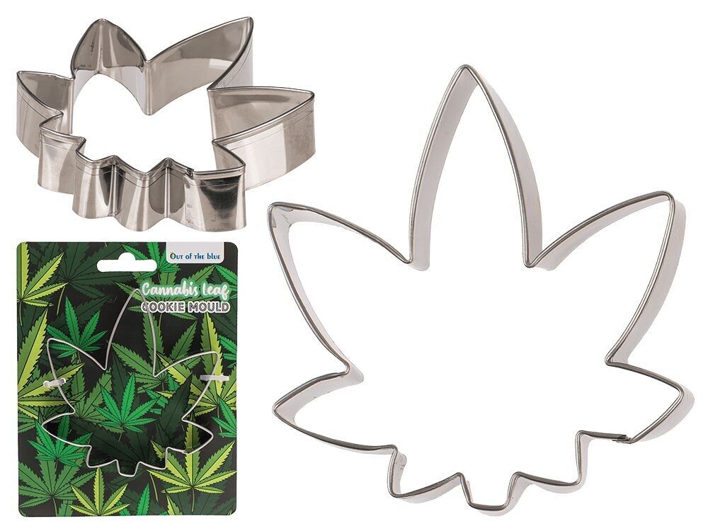 Metal cookie cutter, cannabis,