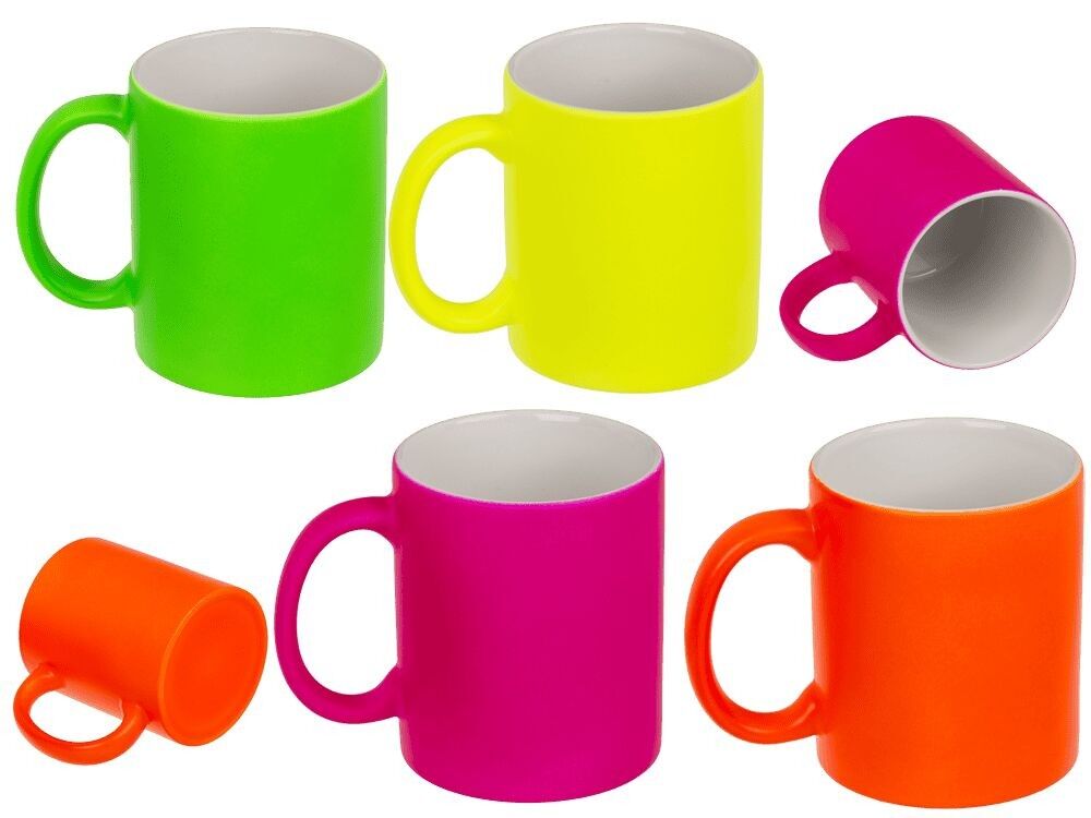 Item set, neon mugs,