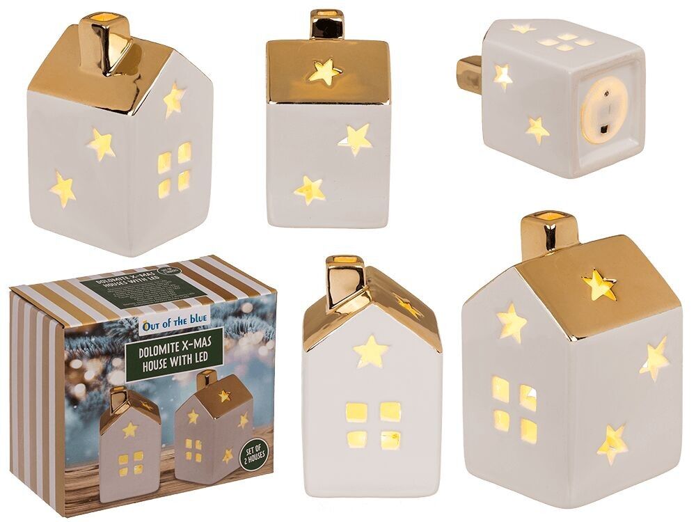 Dolomite Christmas house with LED,