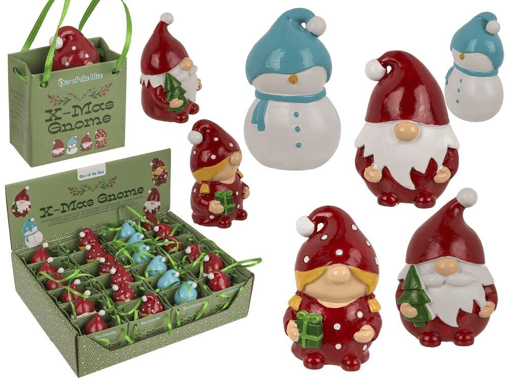 Christmas elf in a paper bag with design,