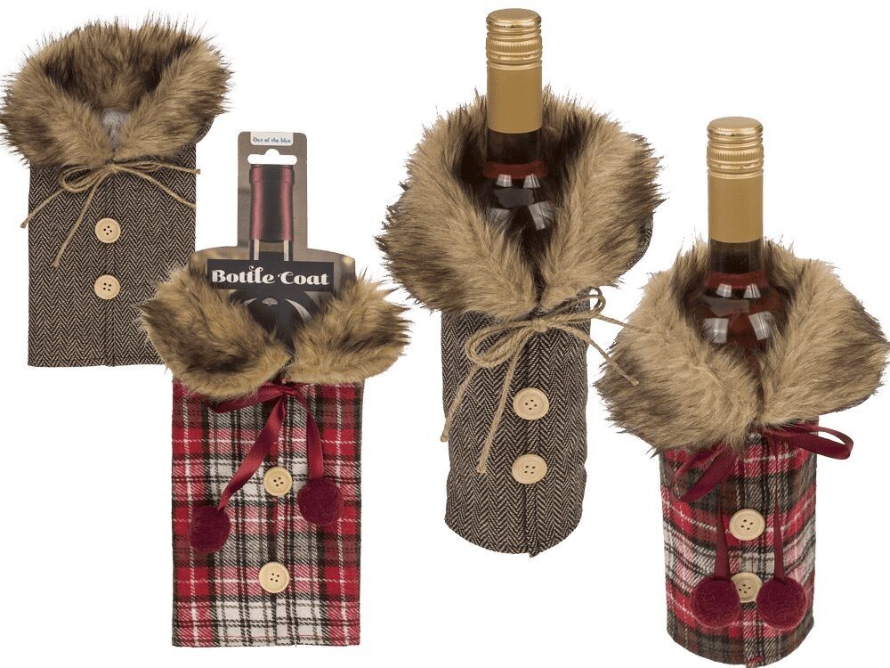 bottle coat, fur collar,