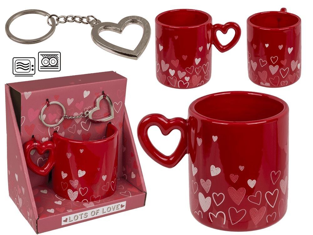"Love" gift set, mug and keychain,