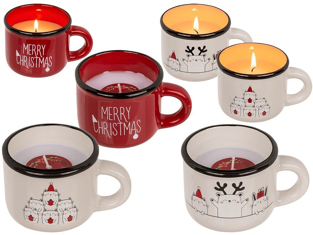 Candle in dolomite cup, Christmas,