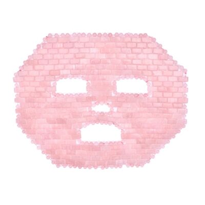 Mascarilla facial reutilizable antienvejecimiento Eco Luxe con cuentas (cuarzo rosa)