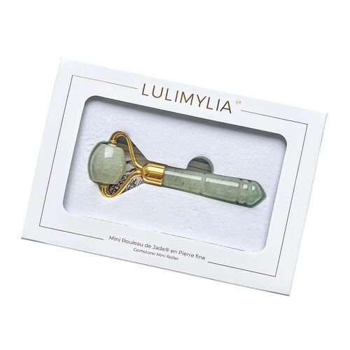 Lulimylia - Mini Rouleau de Jade en Aventurine Verte | Soin Anti-imperfections et Acné Visage | Labellisé BSCI, ISO9001, CPSIA