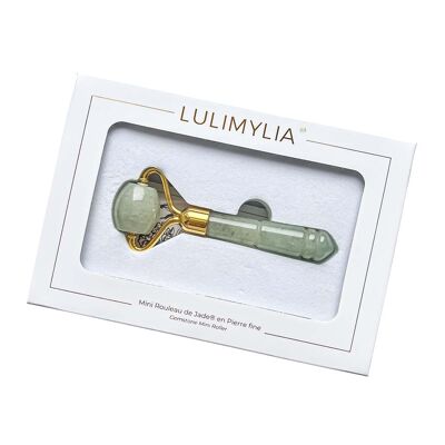 Lulimylia - Mini Rodillo de Jade en Aventurina Verde | Tratamiento Facial Anti-Imperfecciones y Acné | Certificación BSCI, ISO9001, CPSIA