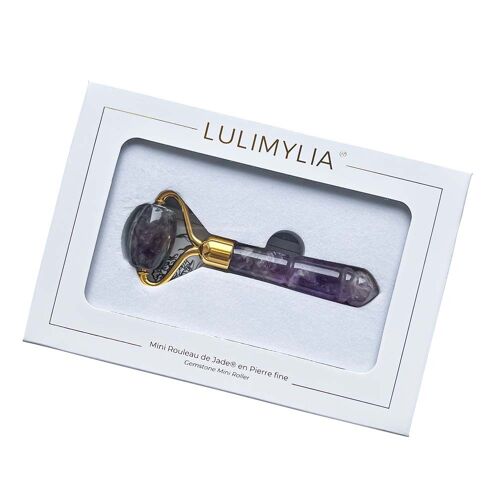 Lulimylia - Rouleau de Jade en Améthyste Violet | Soin Apaisant Assainissant Visage | Labellisé BSCI, ISO9001, CPSIA
