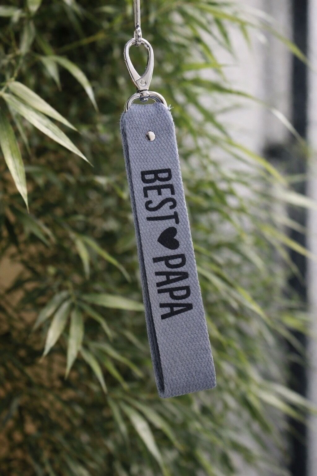 Anthracite "Best Dad" key ring