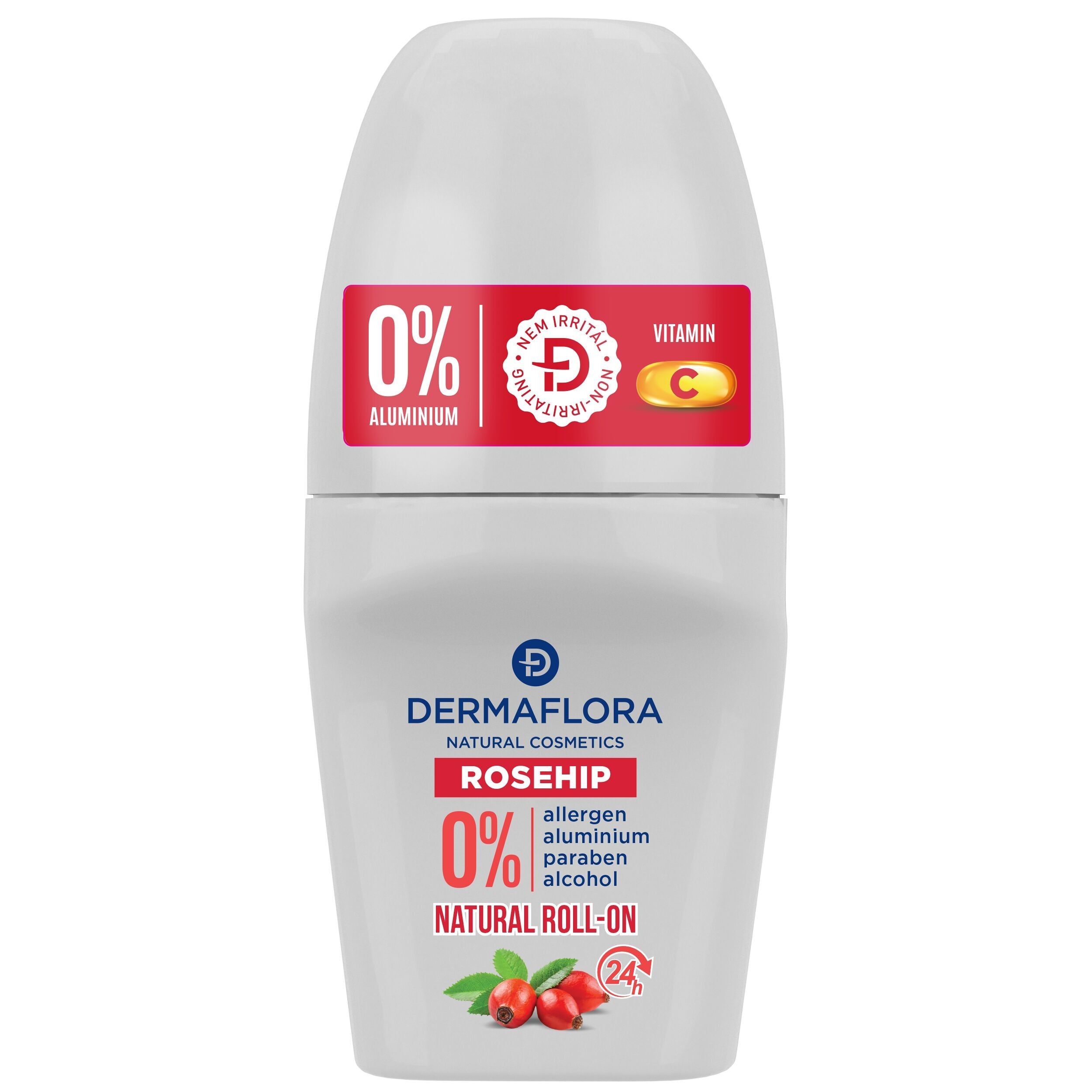 Dermaflora Hagebutten-Roll-On-Deodorant 50 ml – Vitamin C, aluminiumfrei