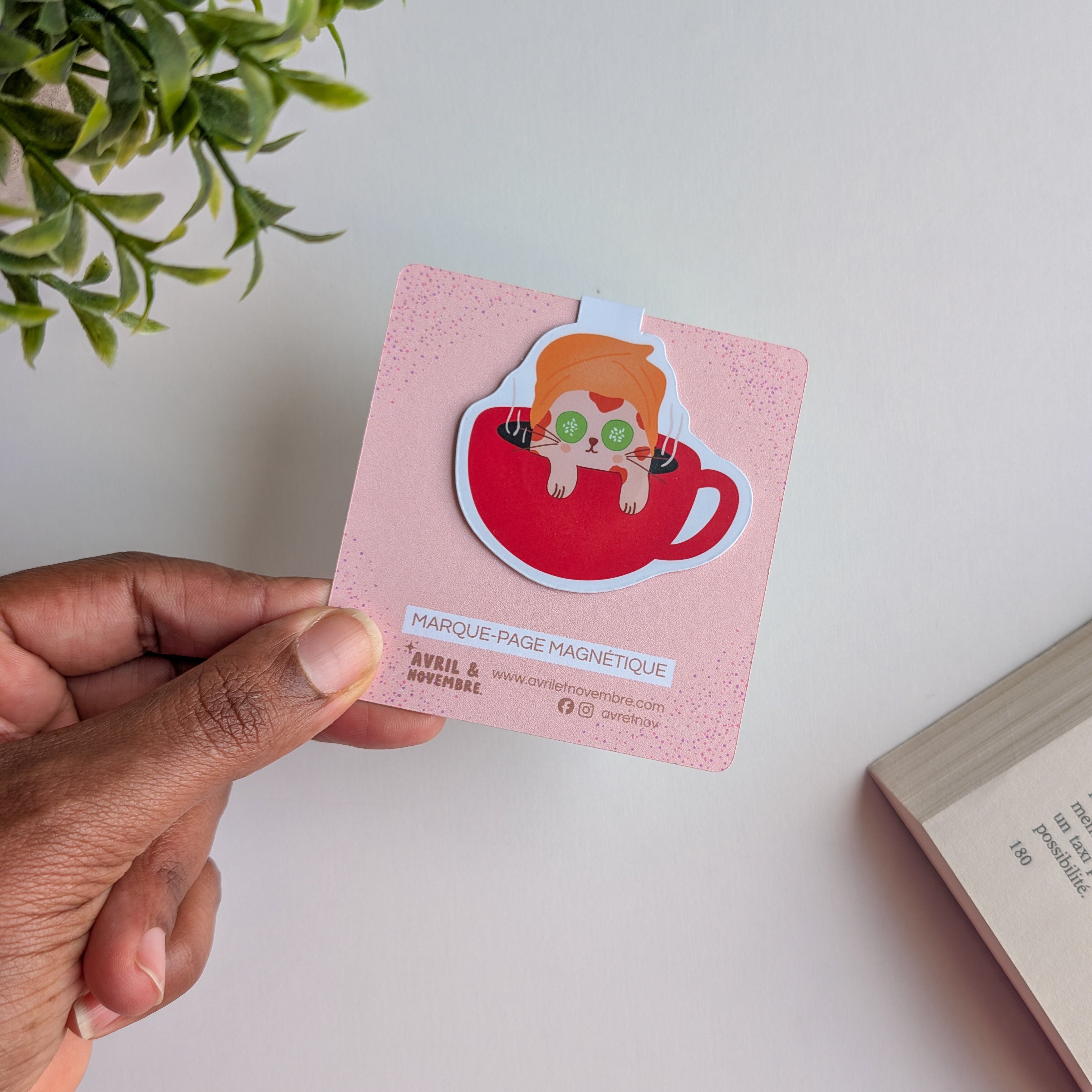 Magnetic Bookmark – Cat-Puccino