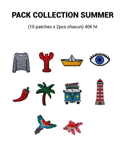 Packung mit Klettpatches aus der Sommerkollektion für SKIMP-Caps