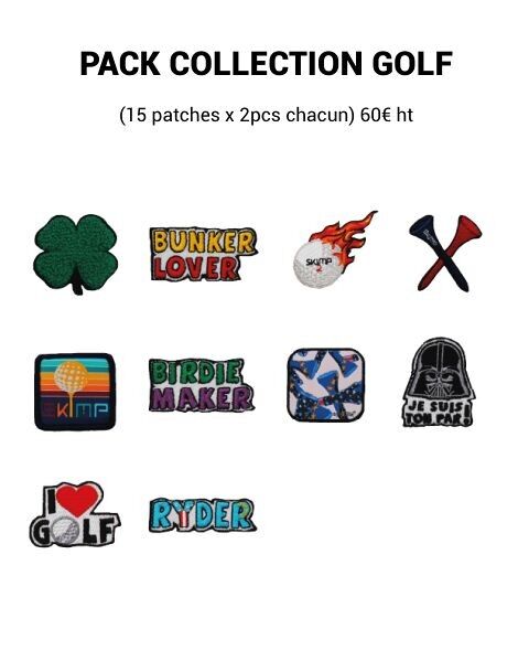 Golfkollektion Klettverschluss-Patchset für SKIMP-Kappen