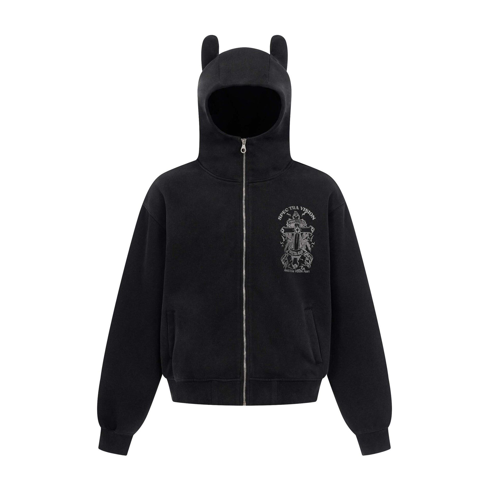 Buy wholesale Half-Zip Printed Hoodie – Loose Fit