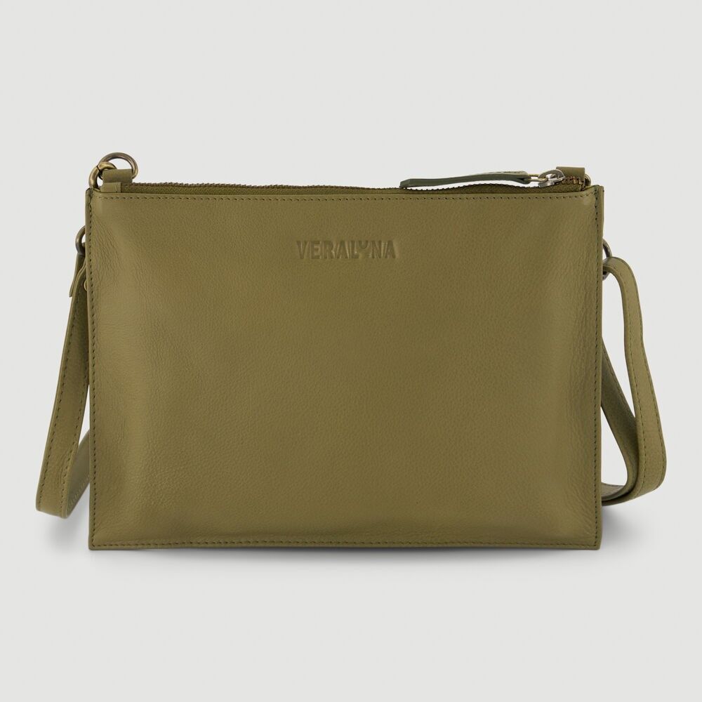 WILD KHAKI LEATHER BAG FAIR TRADE PRODUCT