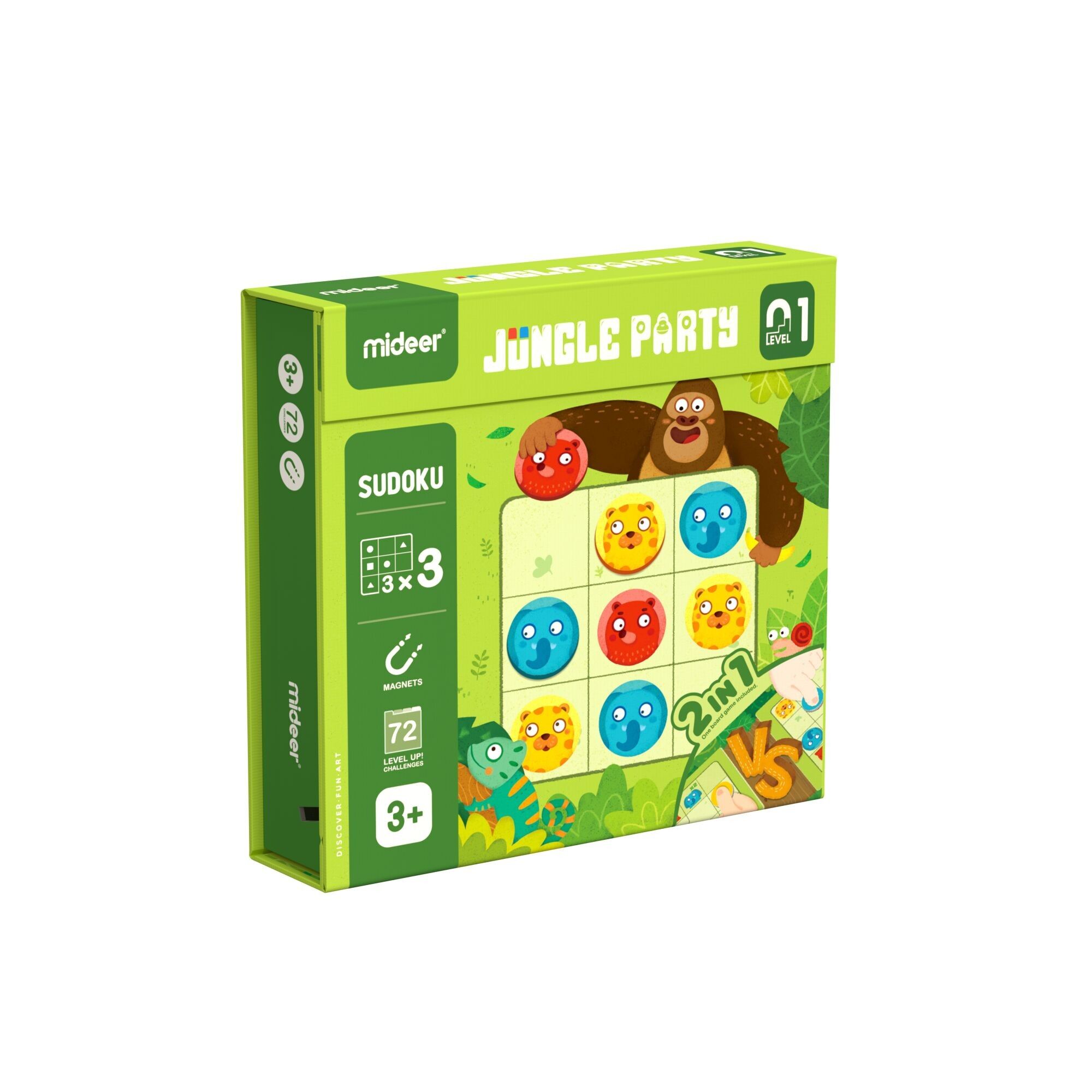 Sudoku Animaux - Niveau 1 - 3 ans et plus - 72 challenges à relever