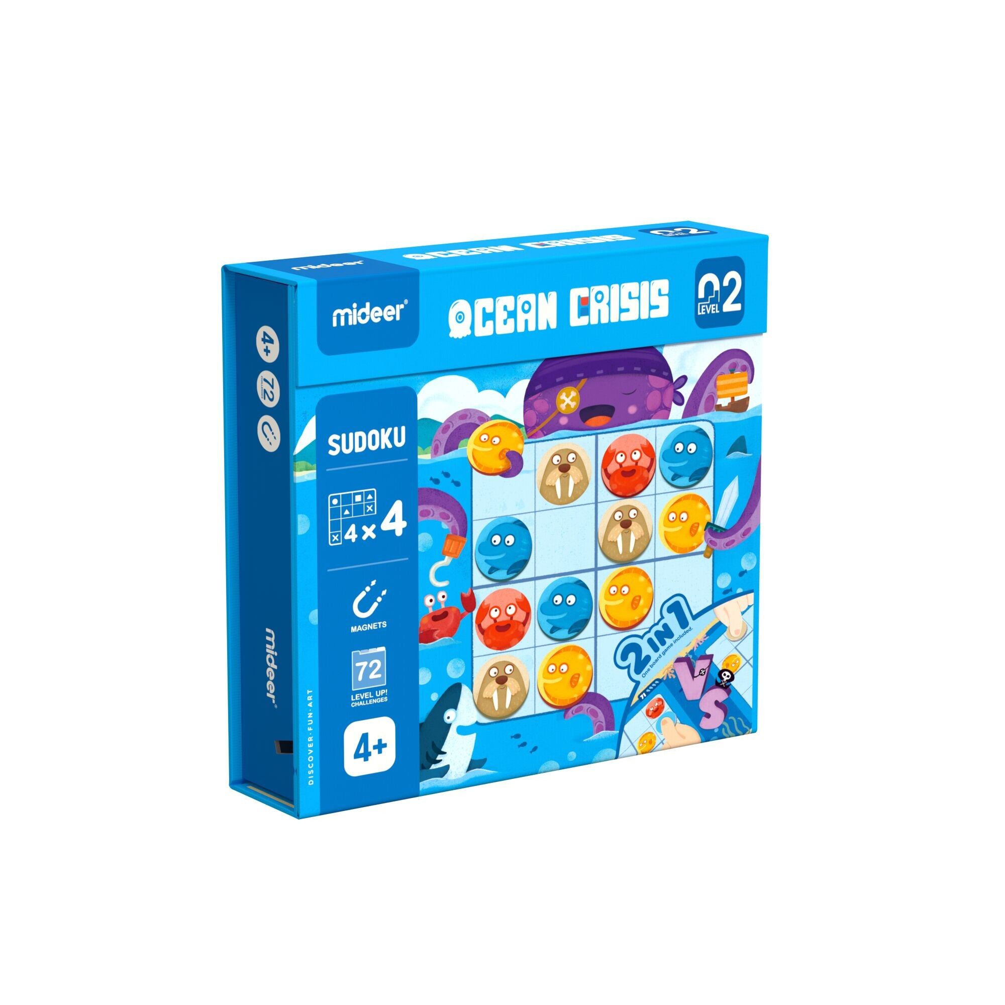 Sudoku Océan - Niveau 2 - 4 ans et plus - 72 challenges à relever