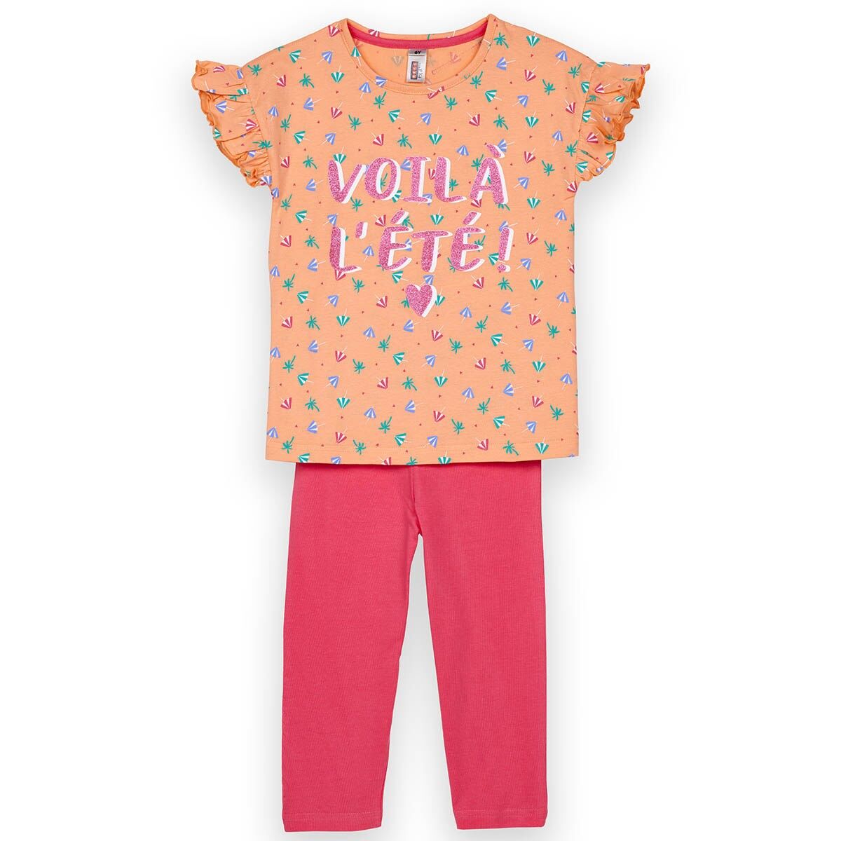 Pigiama bicolore da bambina in due pezzi - DODO - rif. BF.GIOCARE.PCO