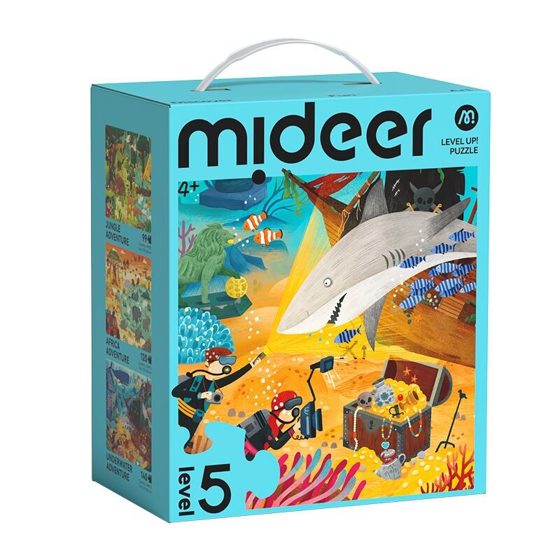 Coffret Puzzles Evolutifs - Niveau 5 - 4 ans et plus - Le Mondes des Aventuriers - 3 puzzles
