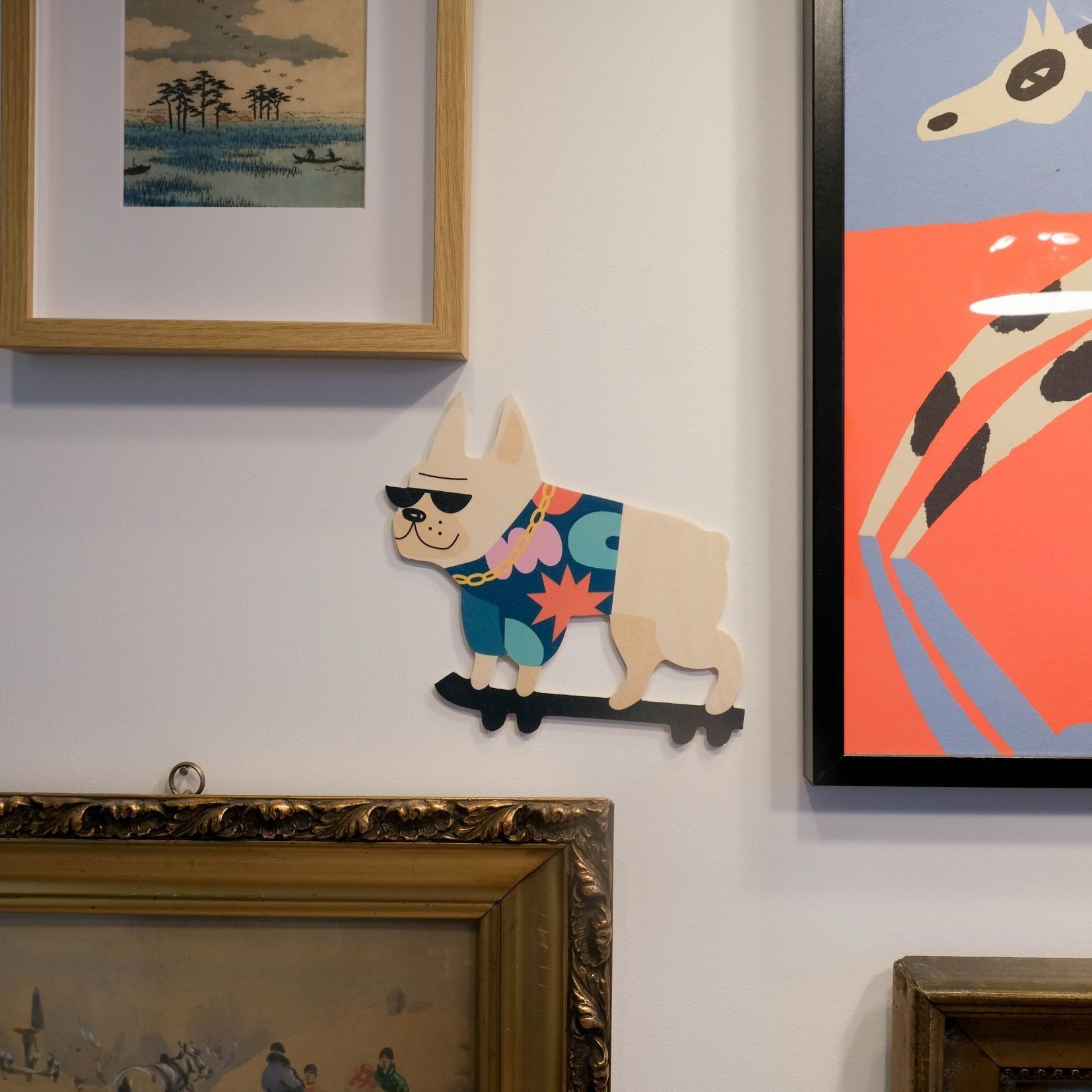 Snoop Boston Terrier – décoration murale en bois, accessoire de décoration