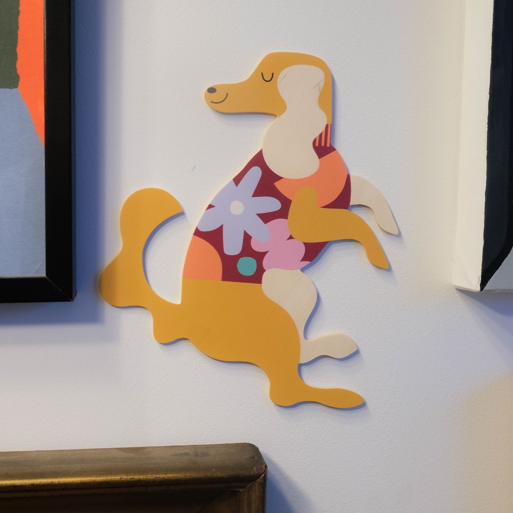 Cynamon le Cocker Spaniel - décoration murale en bois en forme de chien