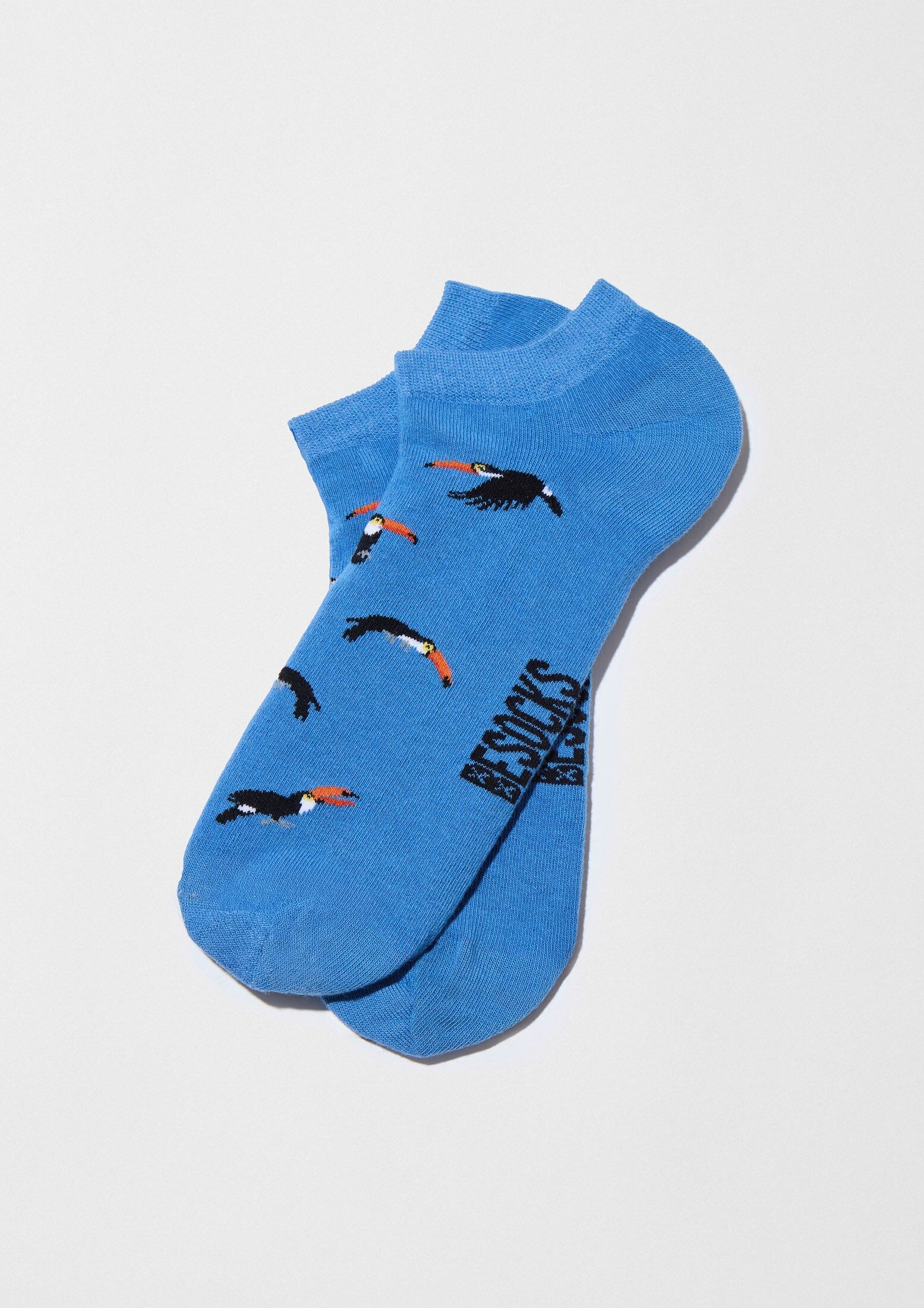 BeToucan Blue - 100% Organic Cotton Ankle Socks
