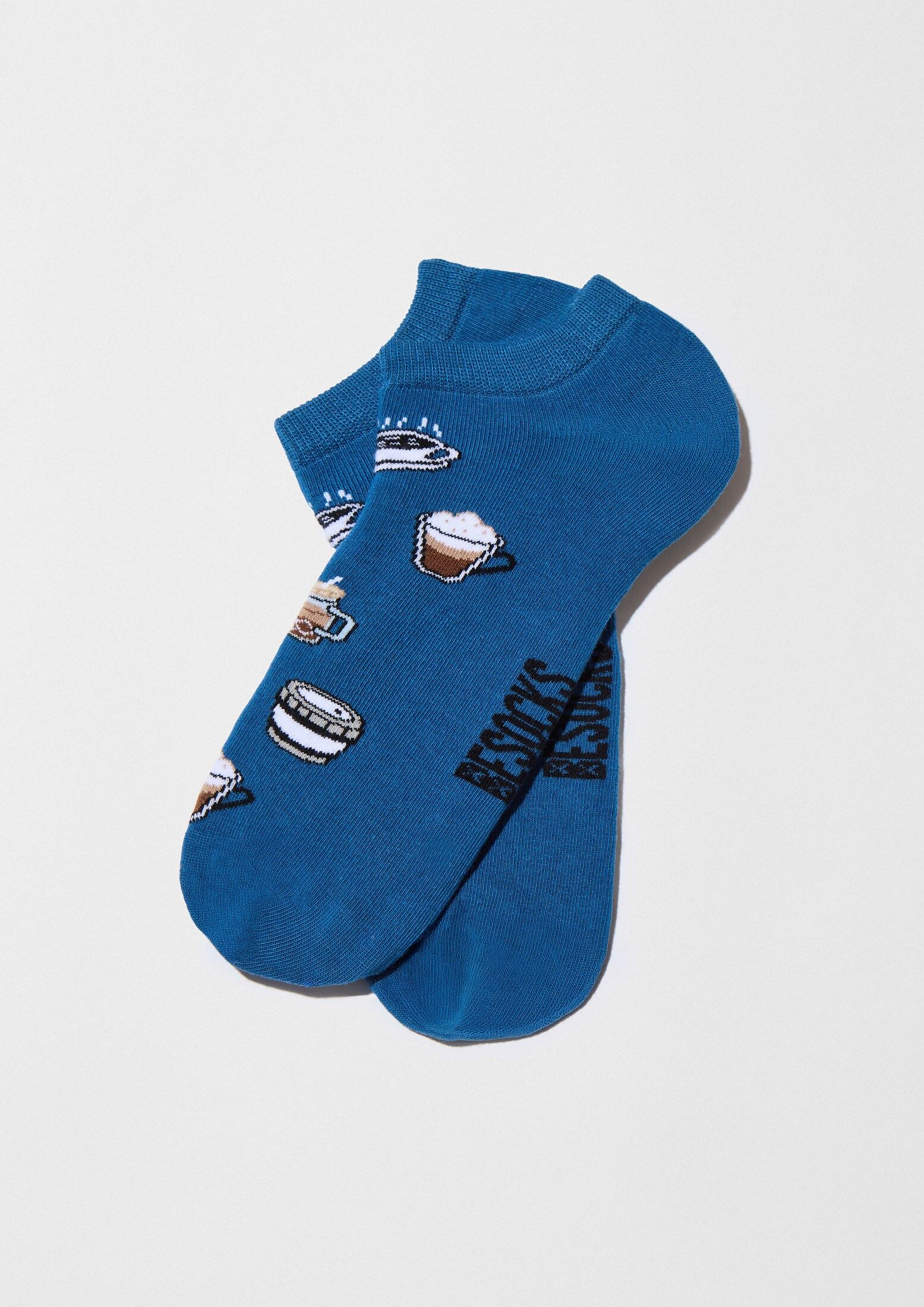 BeCoffee Blue - 100% Organic Cotton Ankle Socks