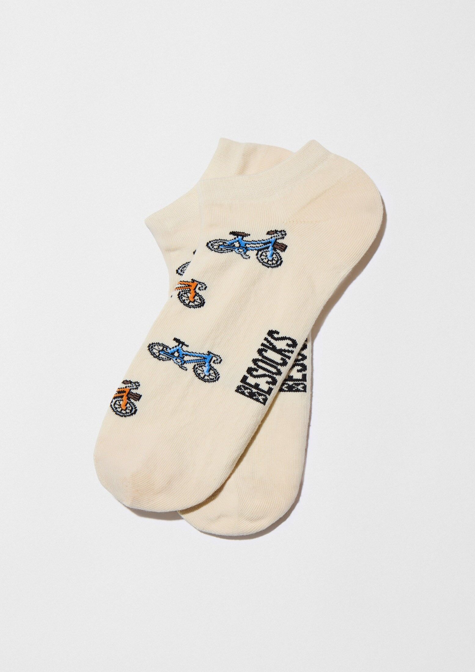 BeBicycle Beige - 100% Organic Cotton Ankle Socks