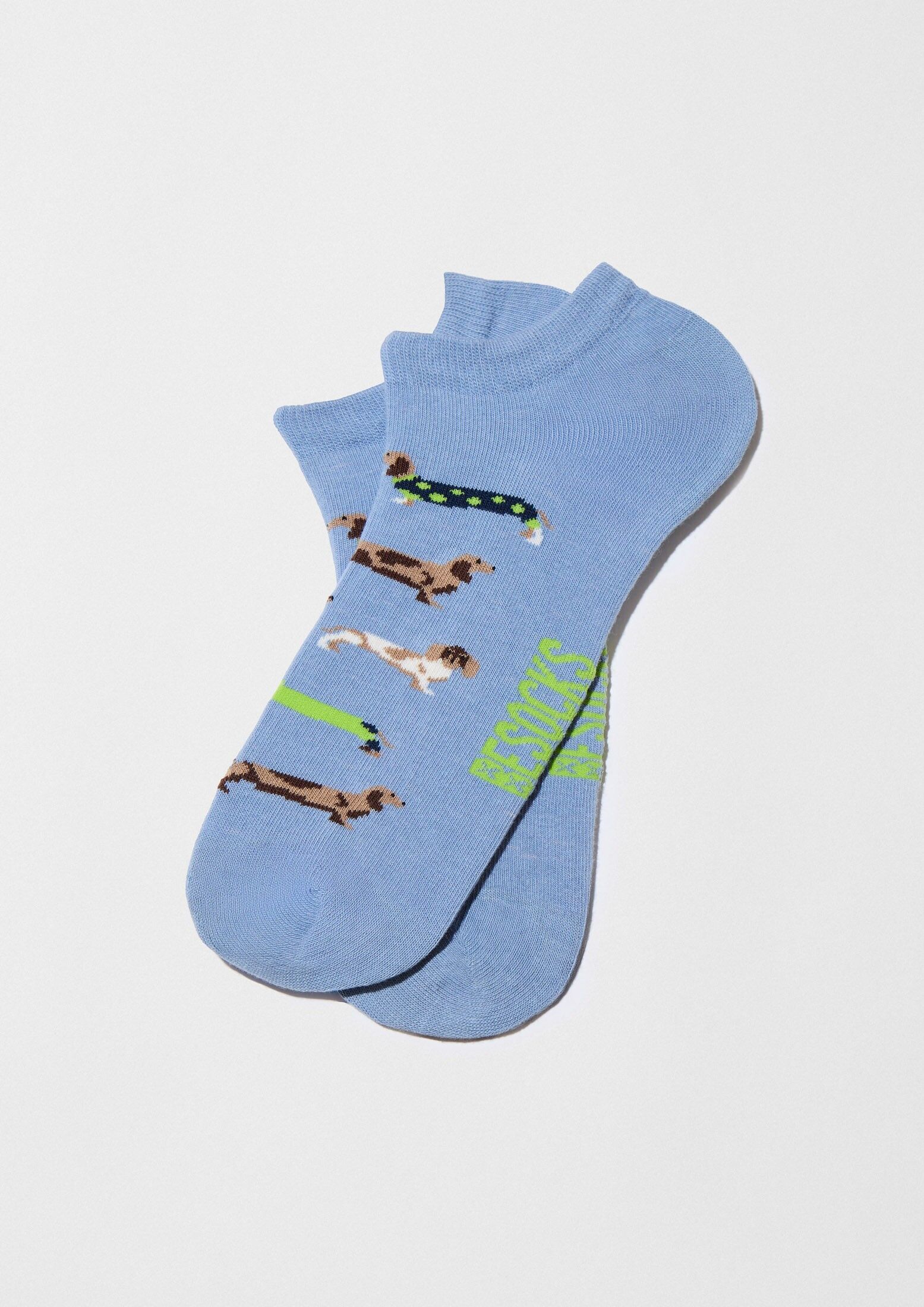 BePets Blue - 100% Organic Cotton Ankle Socks