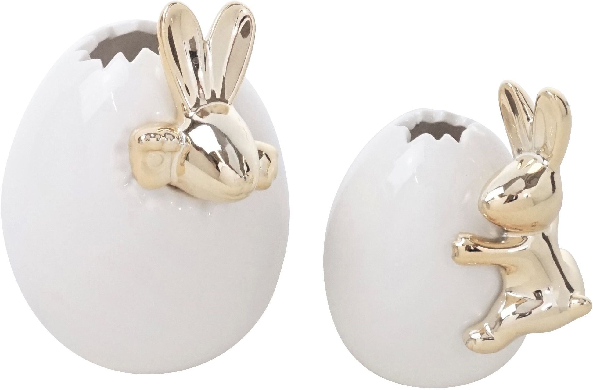 GOLD-GLOSS EGG VASES 2-PIECE SET (HOFF1989)