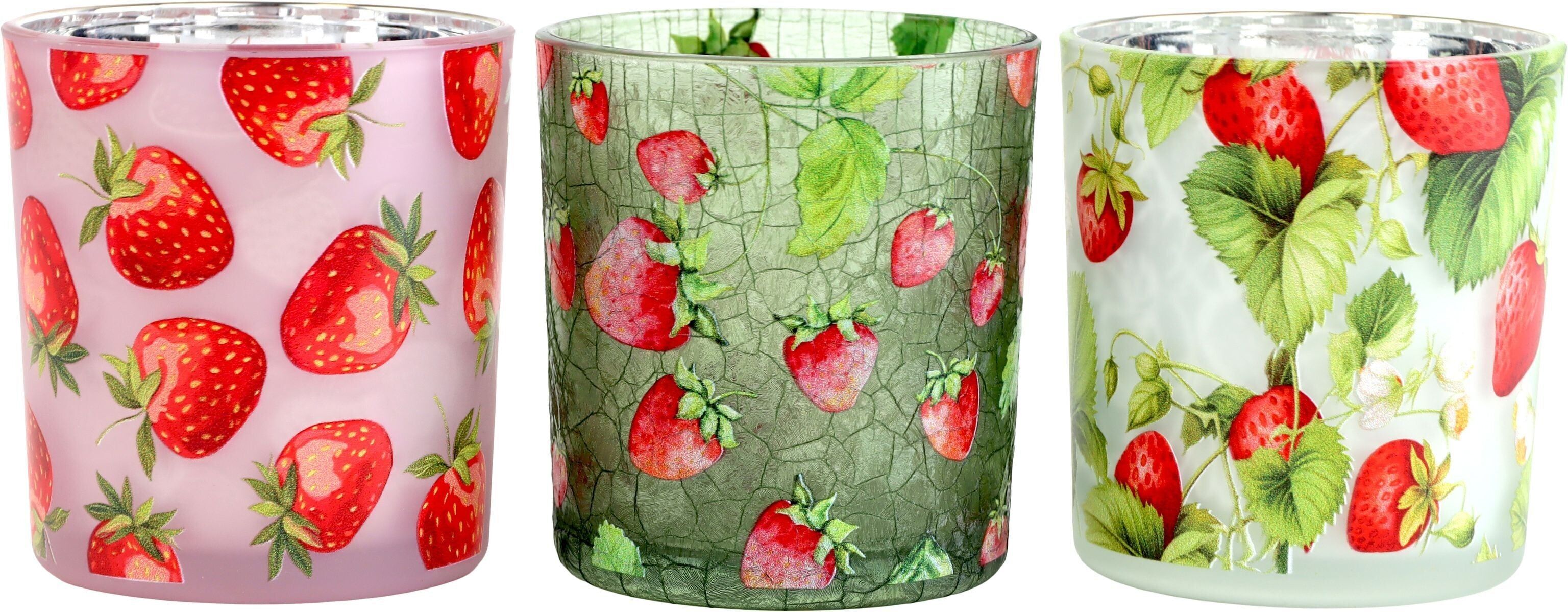 STRAWBERRY FIELDS 3-PIECE SET OF WINDLIGHTS (HOFF1715)