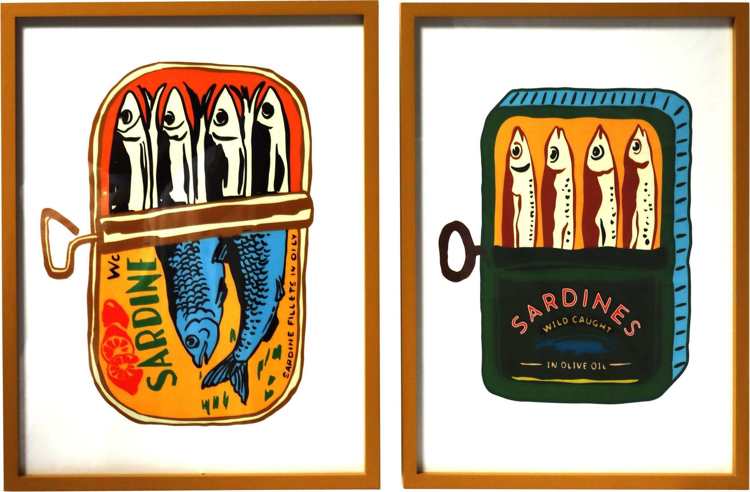 SARDINE SOCIETY WALL ART 2-PIECE SET (HOFF1603)