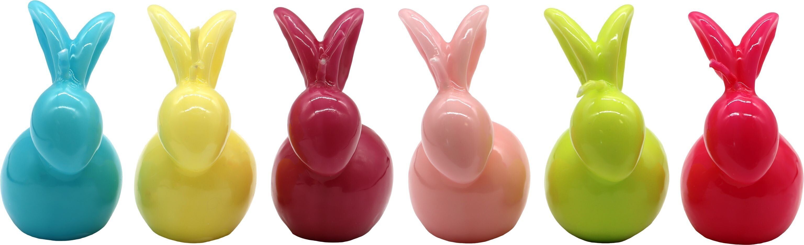 BUNNY CANDLES GLOSSY GLOW 6 PIECE SET (HOFF1327)