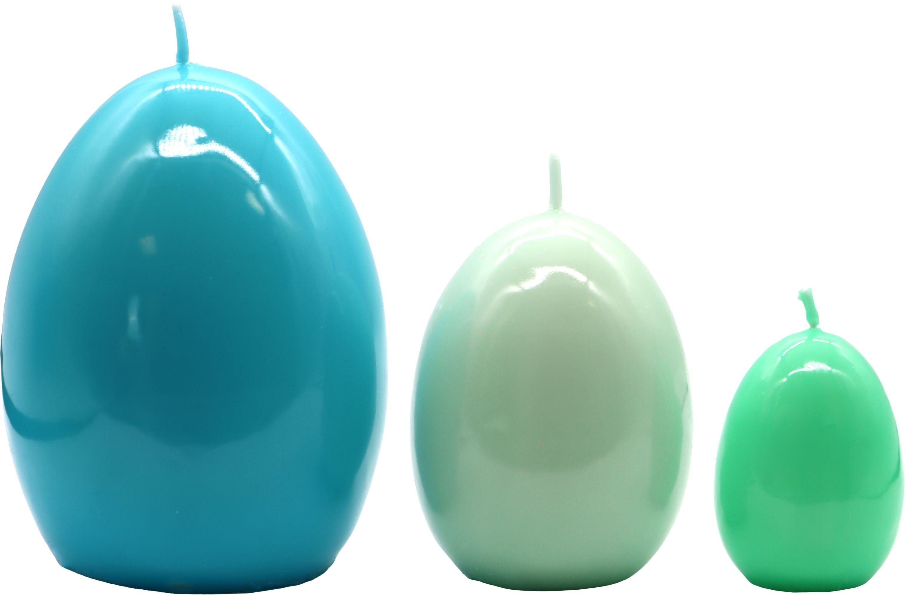 GLOSSY GLOW EGG CANDLES 3-PIECE SET (HOFF1256)