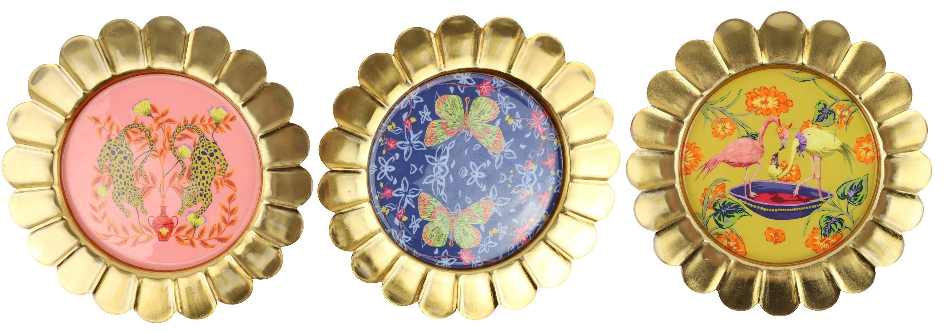 ASIAN FAUNA 3-PIECE PLATE SET (HOFF1114)