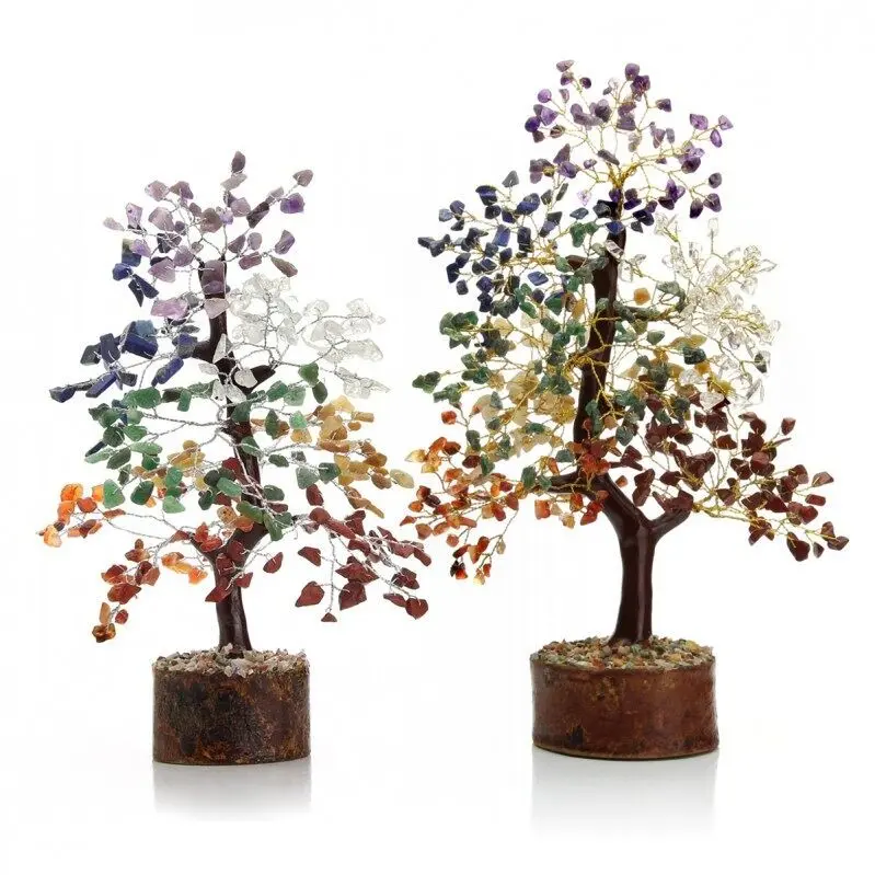 Buy wholesale Tree with chakra stones and wooden base
