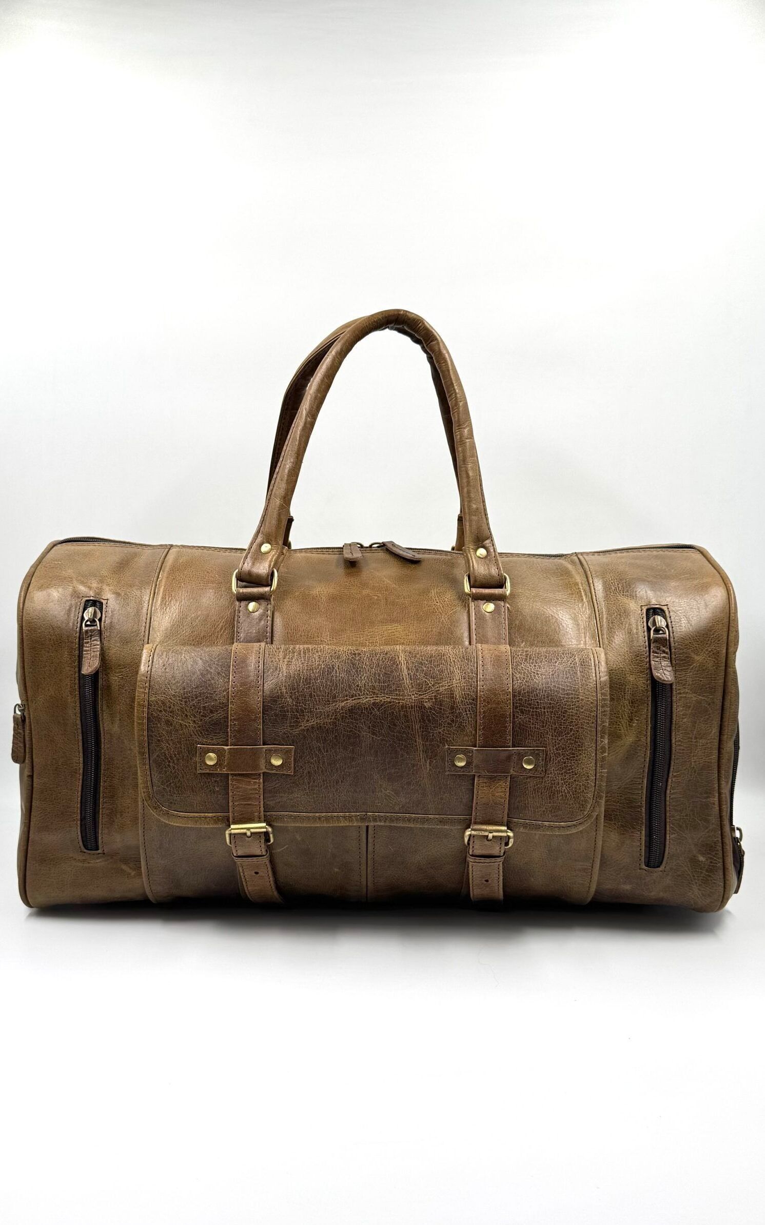 Buy wholesale Handmade Olive Green Moroccan Leather Travel Bag