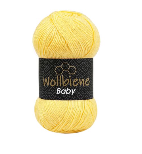 Wollbiene Baby zitronengelb 09  Strickwolle Handstrickwolle Garn