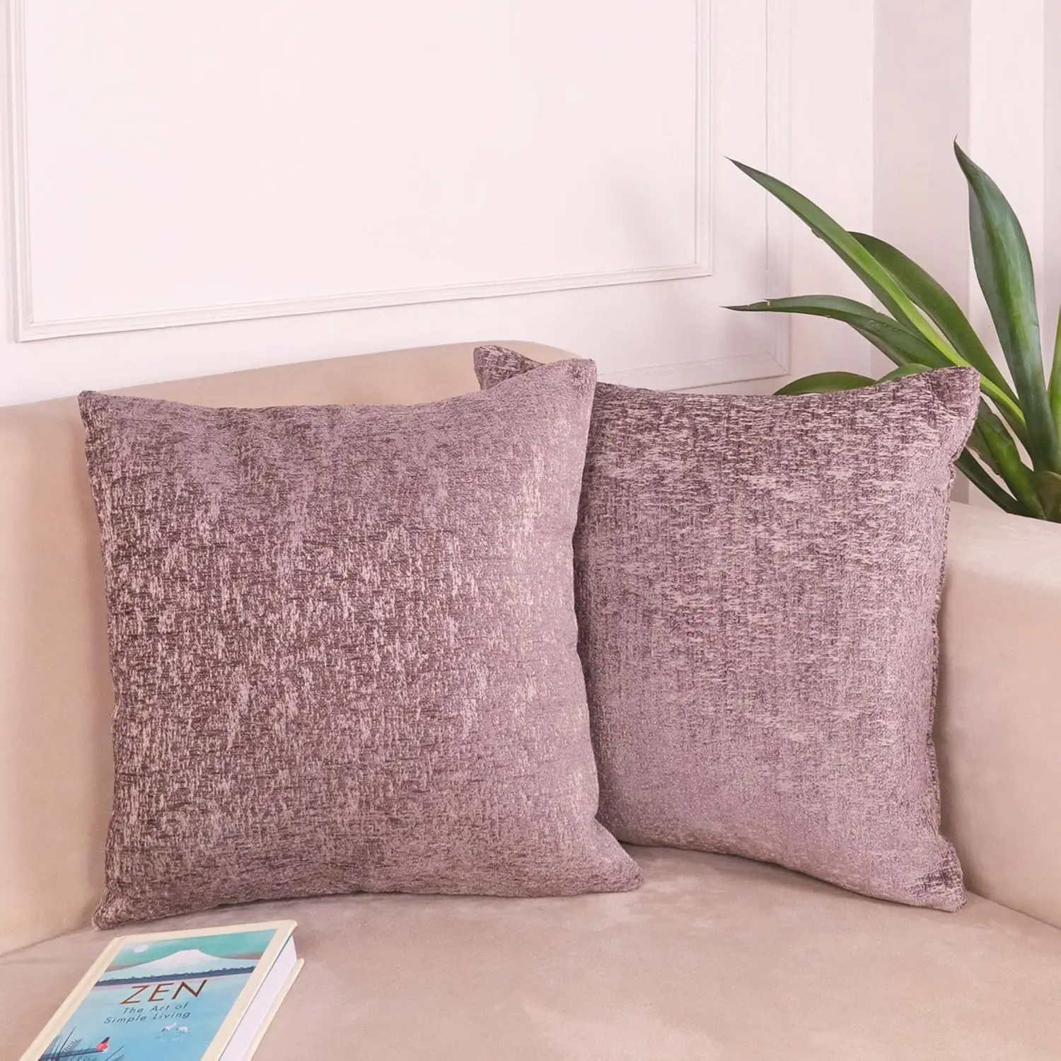 Kaufen Sie Kissenbezüge im Großhandel – Chenille-Samtoptik, strukturiert – 40 x 40 cm, 2er-Set zu Großhandelspreisen