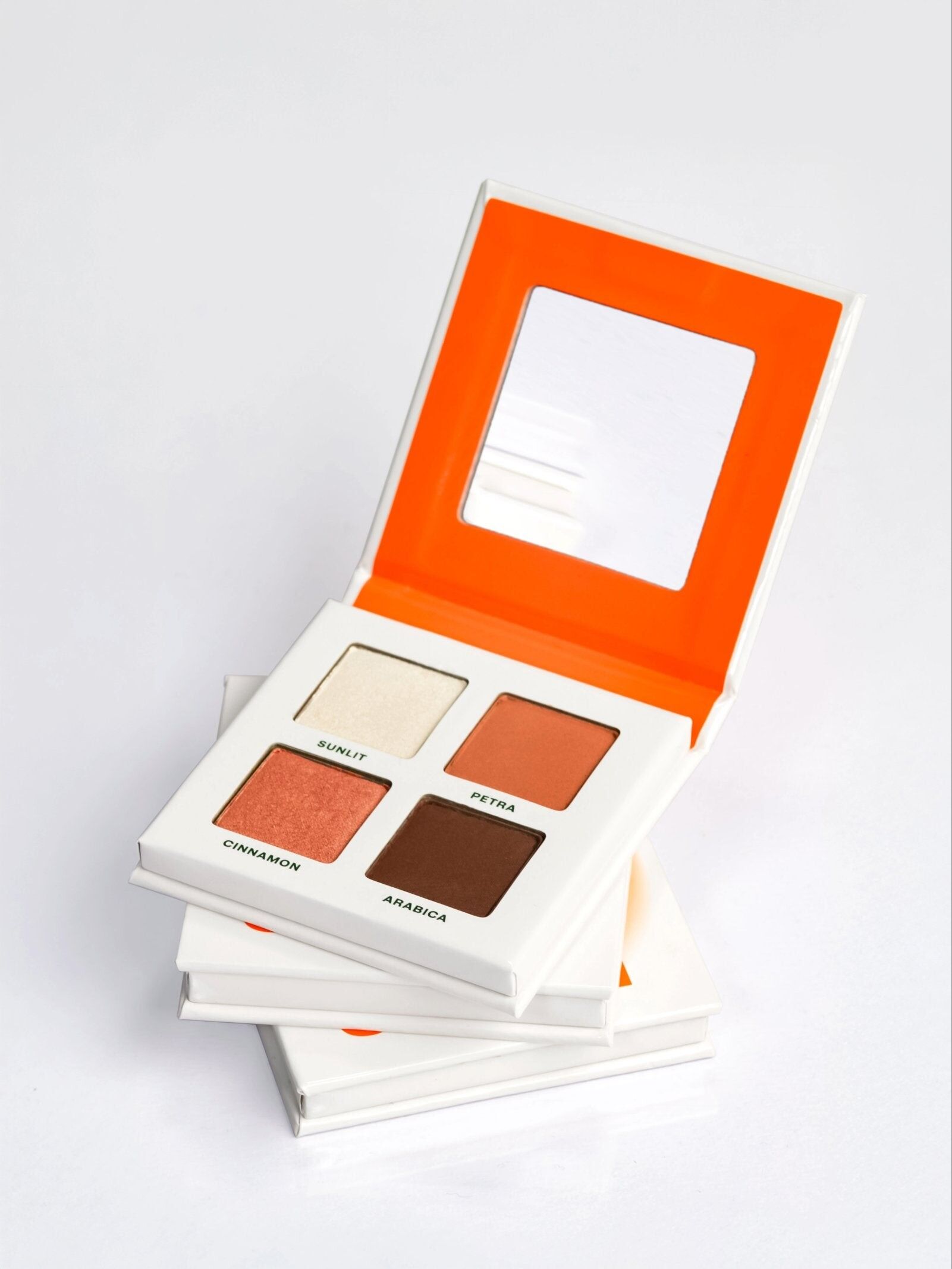 DAWN Warm Neutral Eyeshadow Palette / 4-pan neutral-warm eyeshadow palette (5 g/0.21 oz) - Vegan, natural >94%, Halal-friendly certified, dermatologically tested, made in Italy, talc-free, sustainable packaging from recyclable recycled paper