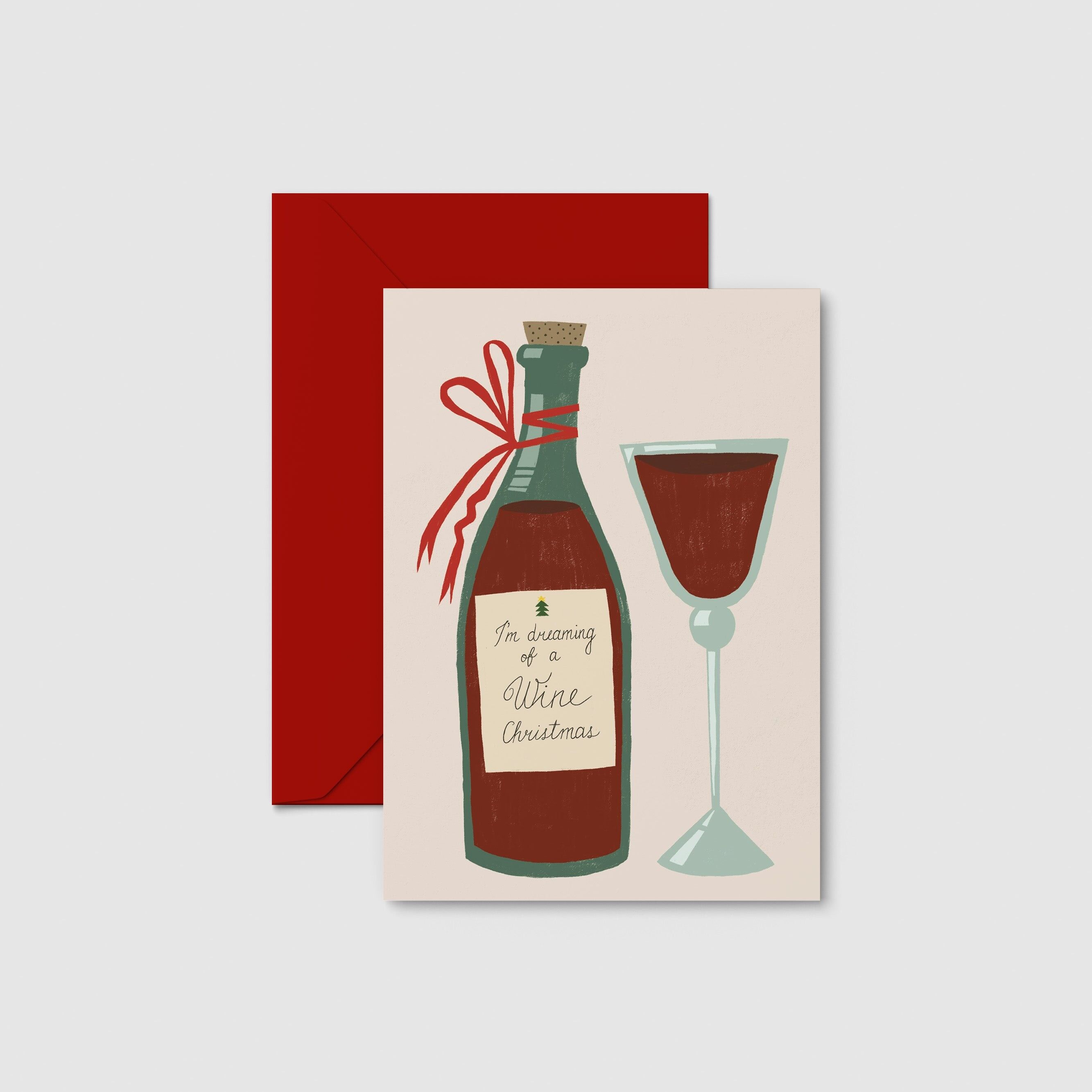 Postkarte „Weihnachtswein“