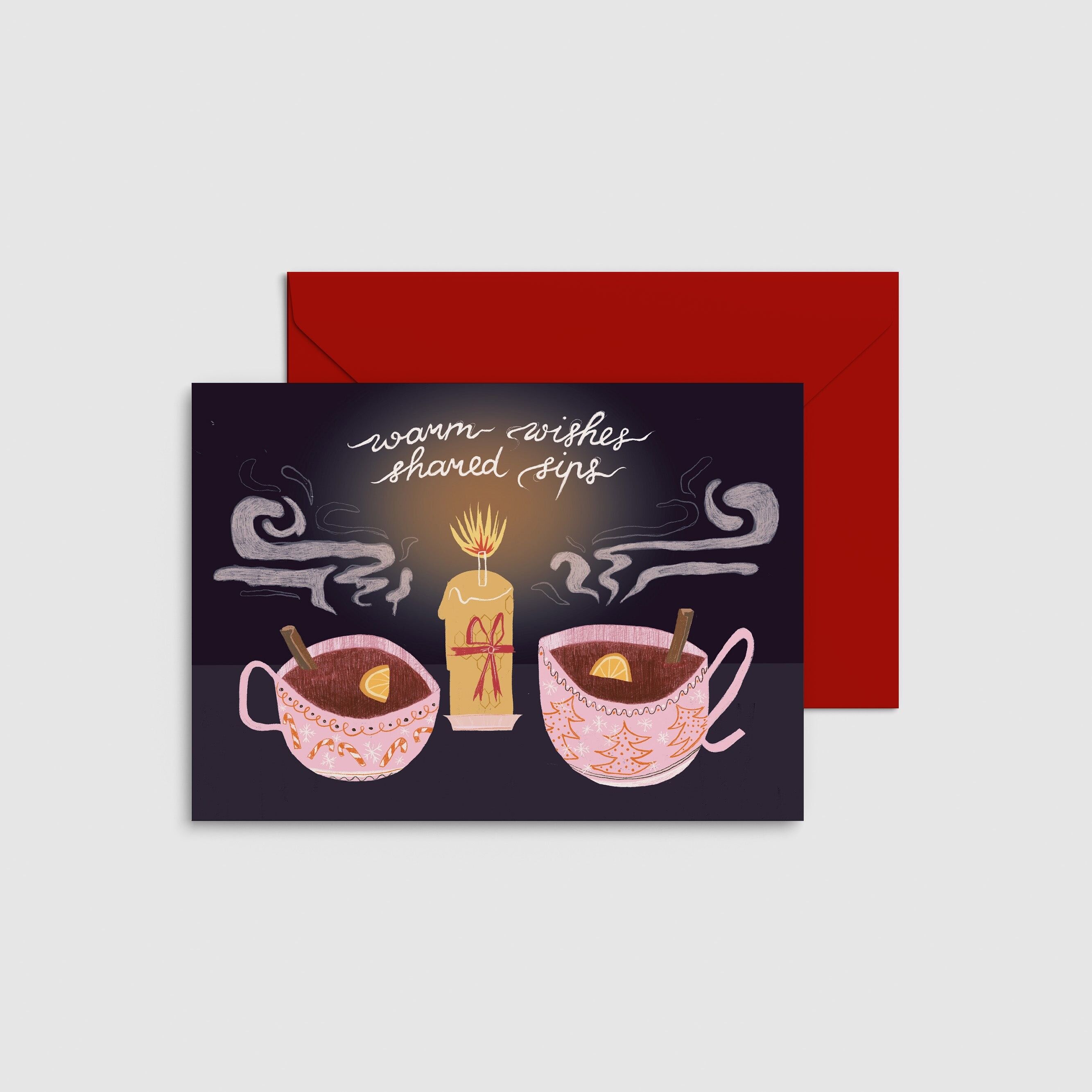 Postkarte „Heißer Wein“
