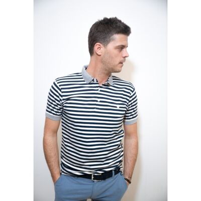 Brooklyn Razor Polo Navy Weiß