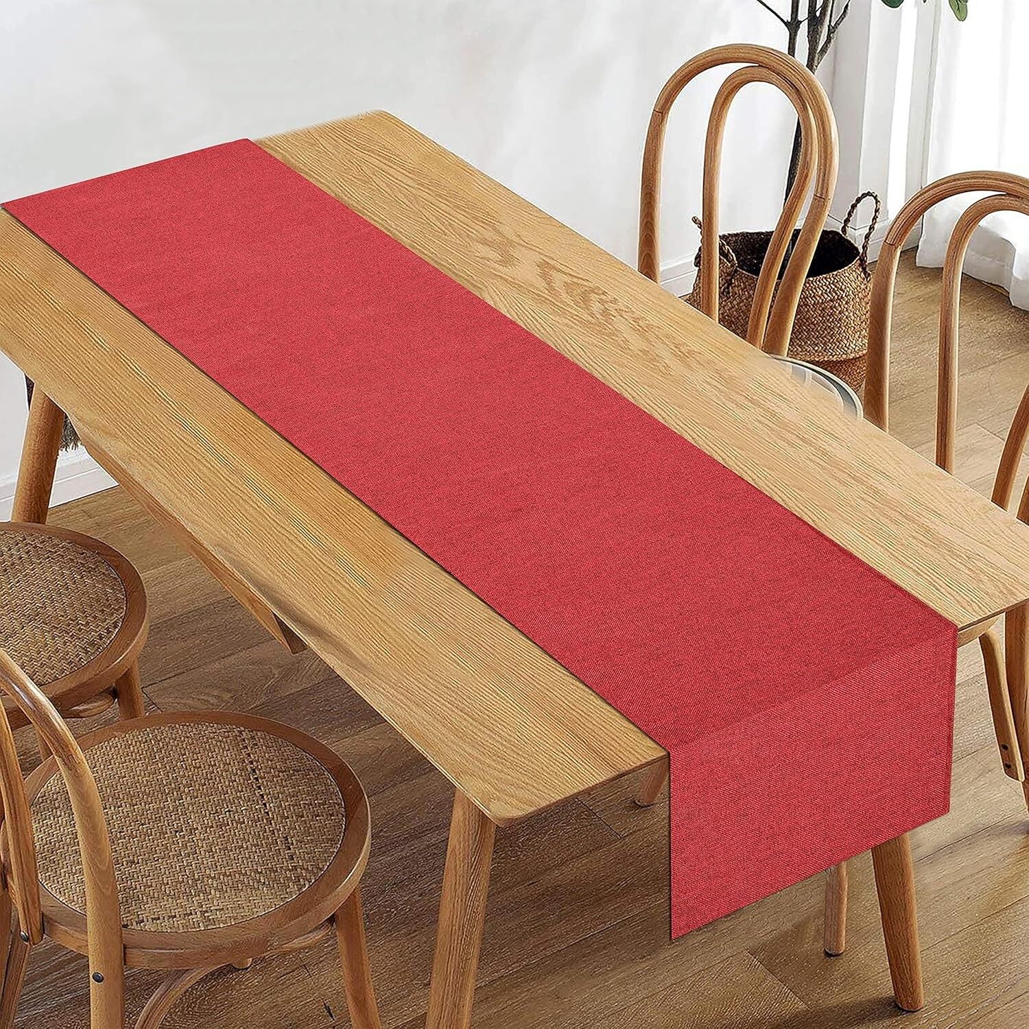 Tischläufer aus Poly-Jute-Mischgewebe – 30 x 150 cm, Kastanienbraun
