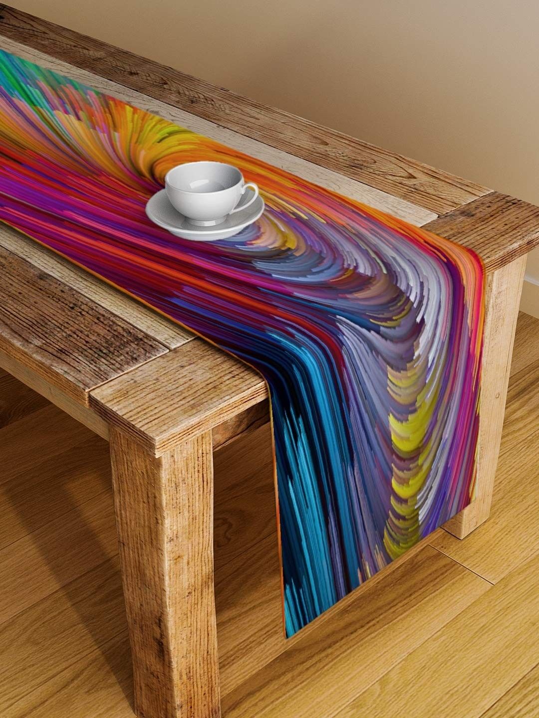 Camino de mesa – Impresión digital de polialgodón, tono multicolor – 33 x 125 cm