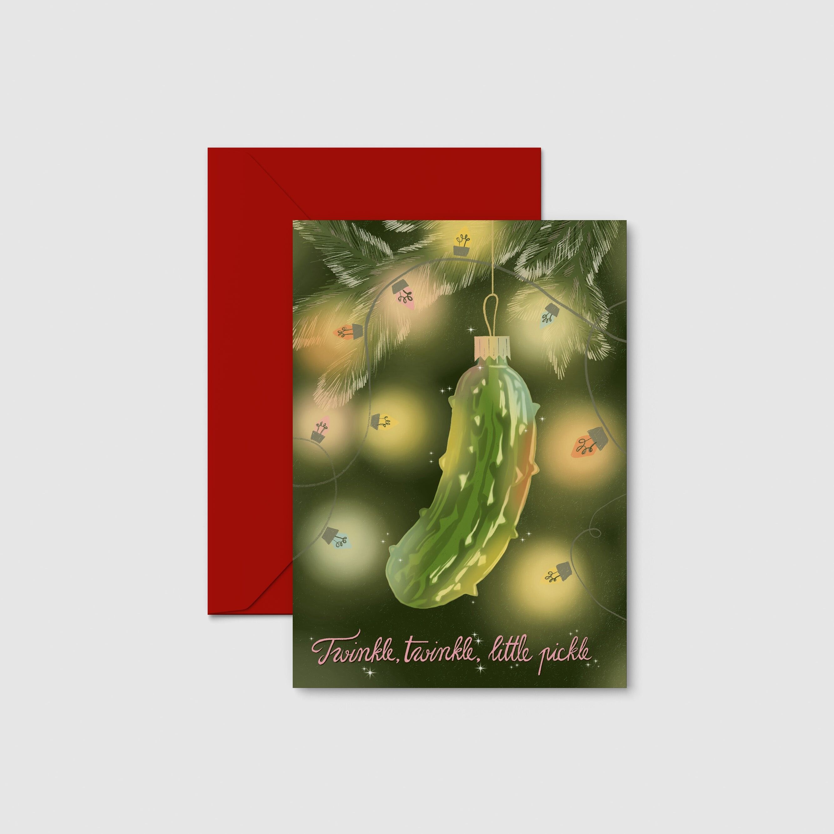 Postkarte „Weihnachtsgurke“