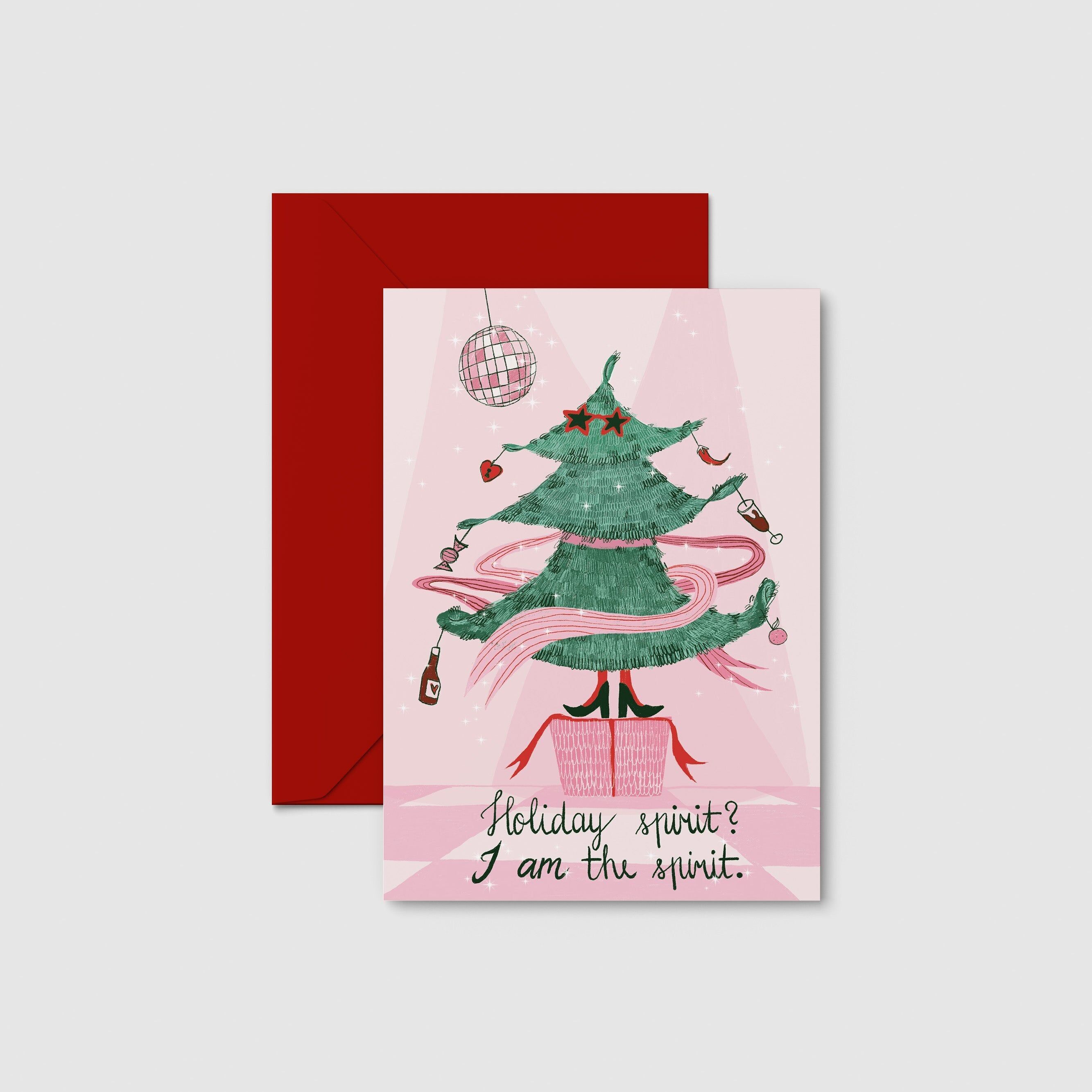 Postkarte „Party-Weihnachtsbaum“