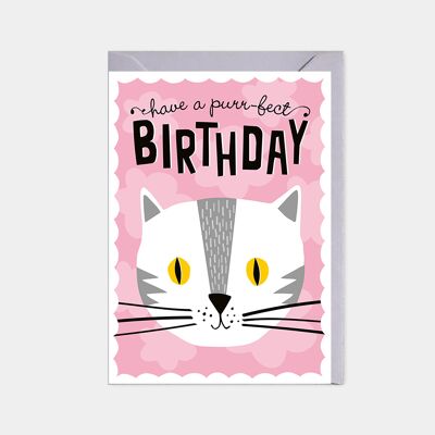 Tarjeta de cumpleaños - gato